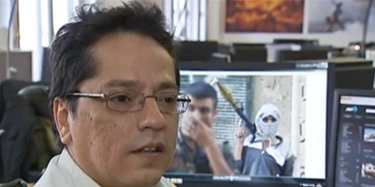 Miguel Medina, photographe AFP invité du JT de 20h00 de France2, le 15 mars 2013